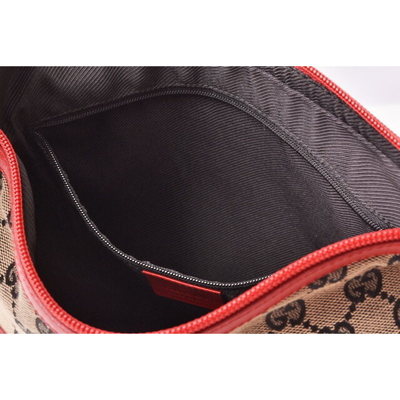 Gucci Shoulder Bag GG Blue Beige Red - Picture 10 of 11